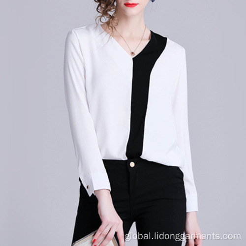 Woven Blouse Women Office Loose Striped Blouses/Top Factory